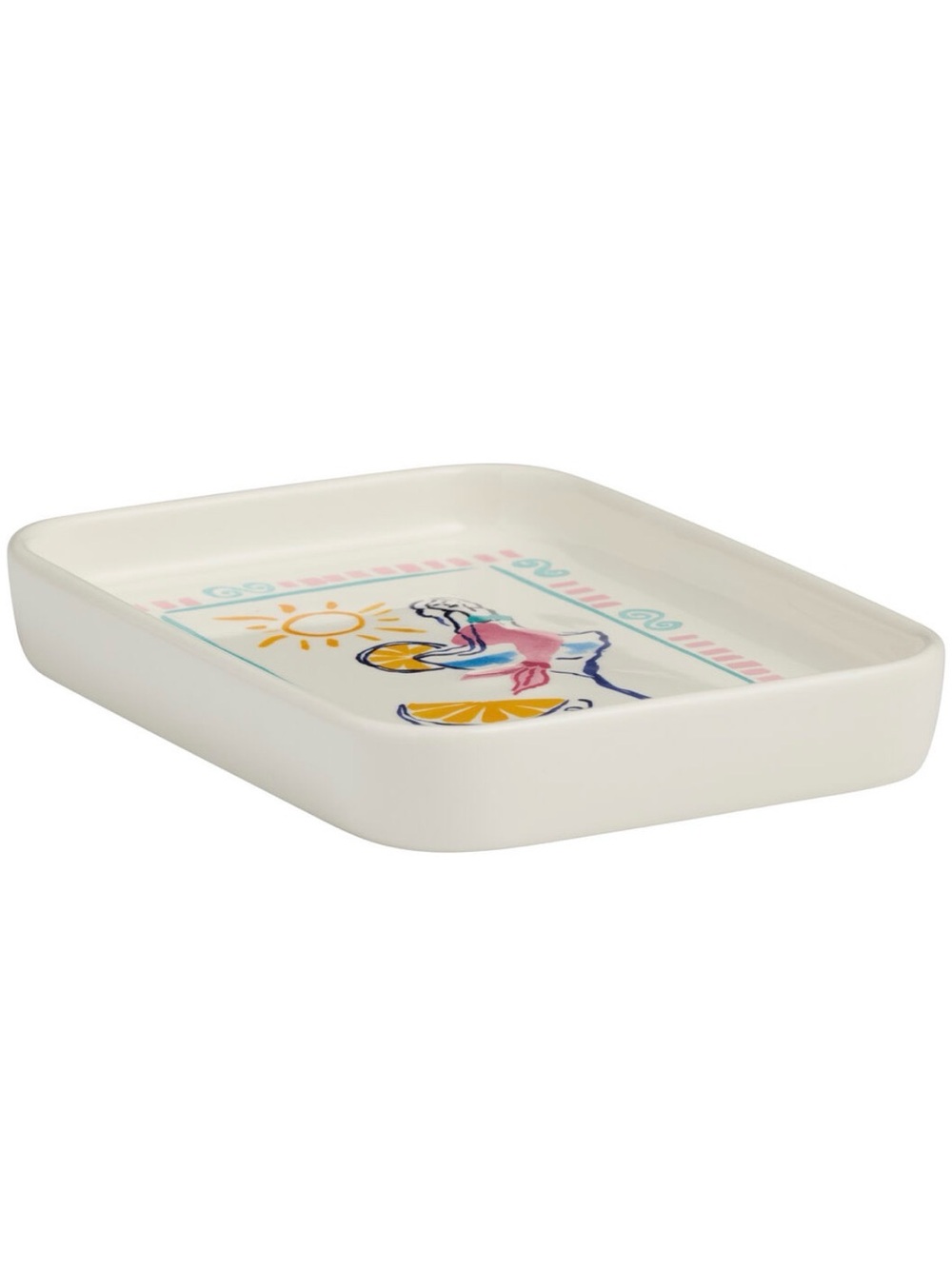 2 Watercolor Mermaid Club Small Bites Appetizer Plates - NEW - Picture 2 of 3